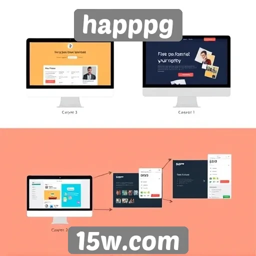 Evolução do design da plataforma happpg